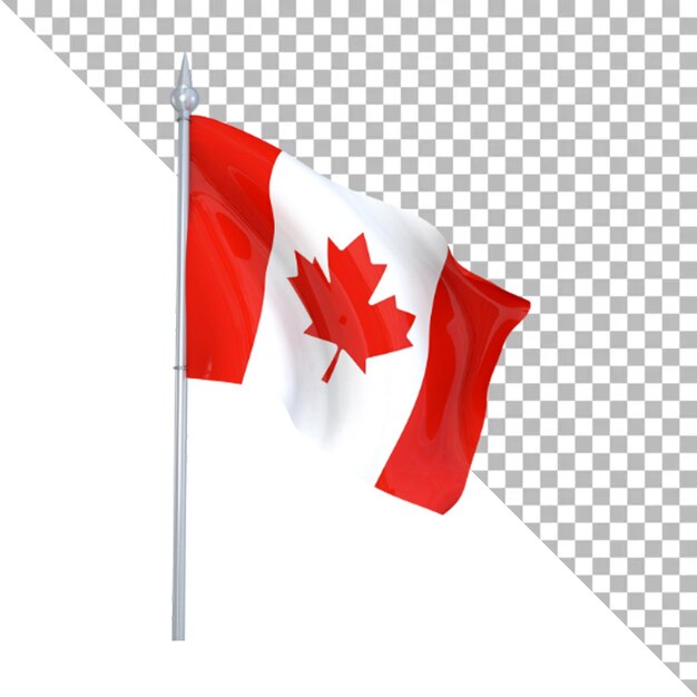 De Canadese vlag zwaait in de wind