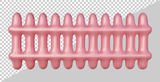 PSD de geometrische vorm van het omheiningsontwerp in 3d geeft terug