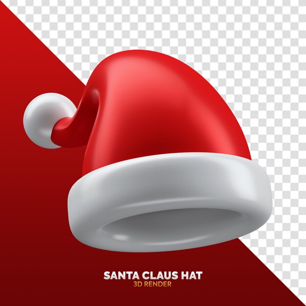 PSD de hoed van de kerstman in 3d