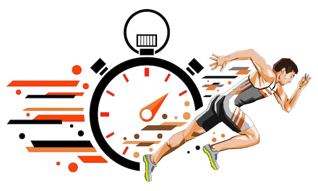 De illustratie van een snelle atleet