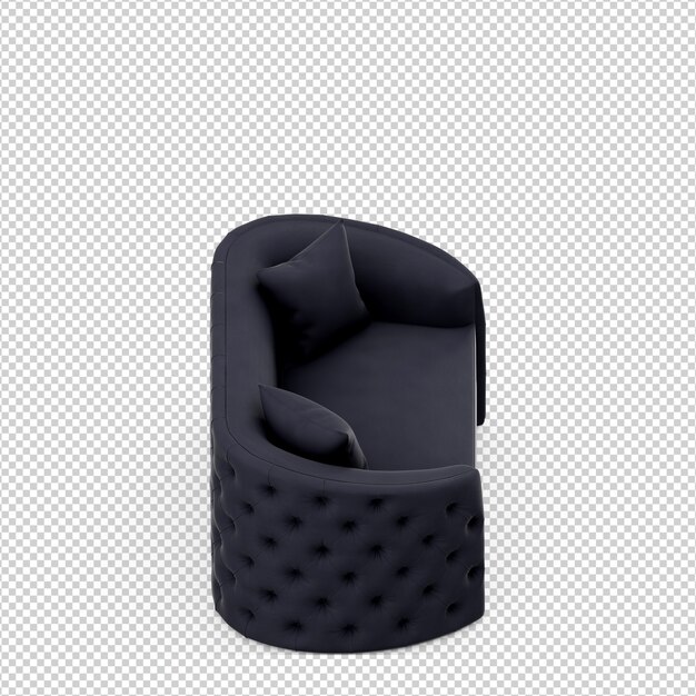De isometrische 3D bank geeft geïsoleerd terug