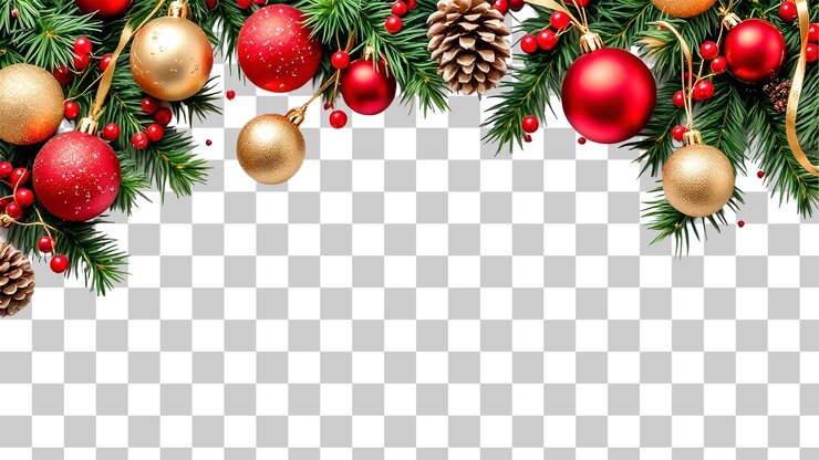 PSD de kerstplant geïsoleerd op een doorzichtige achtergrond