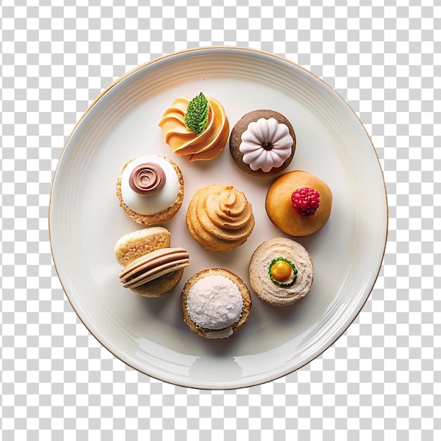 PSD de kunst van patisserieplaten geïsoleerd