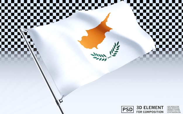 De nationale vlag van Cyprus