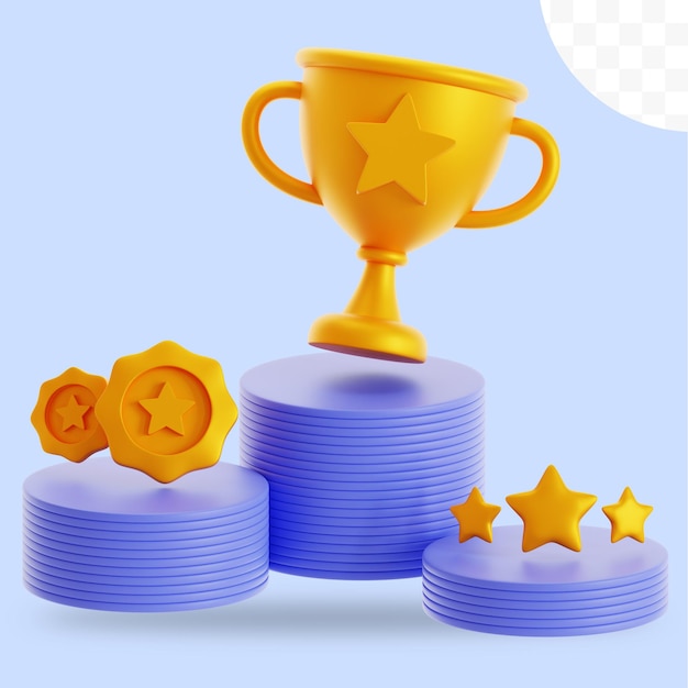De plaats van de winnaar 3D-illustratie