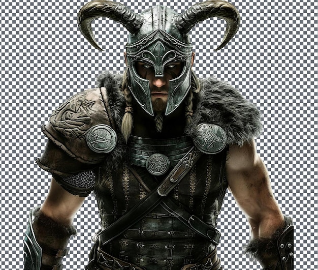 De prachtige Dovahkiin is geïsoleerd op een doorzichtige achtergrond.
