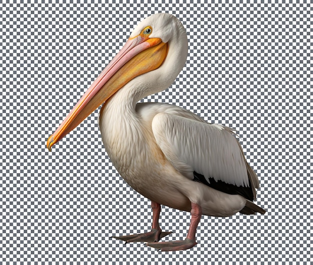 PSD de prachtige pelican pelecanus geïsoleerd op een doorzichtige achtergrond