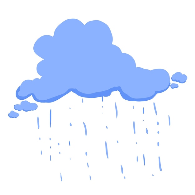 De regenkloof element weer geïsoleerde illustratie