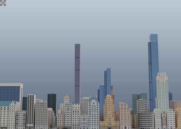 De skyline van de stad overdag