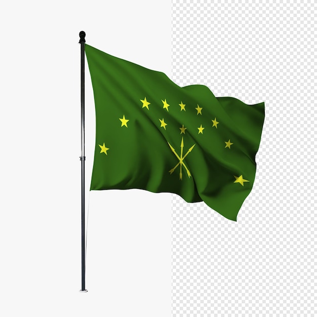 PSD de vlag van adygea.