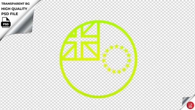 PSD de vlag van de cook-eilanden vector icon fluorescerend groen psd transparent