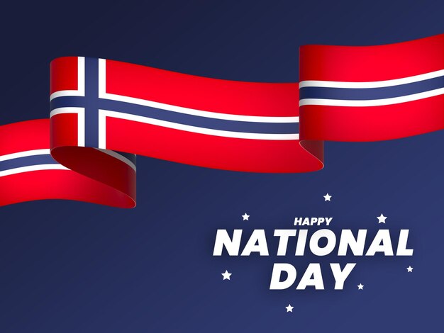 De vlag van noorwegen is ontworpen met een element van de nationale onafhankelijkheidsdag.