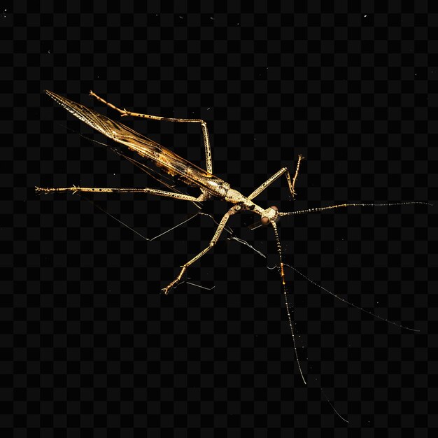 PSD a dead bug on a black background