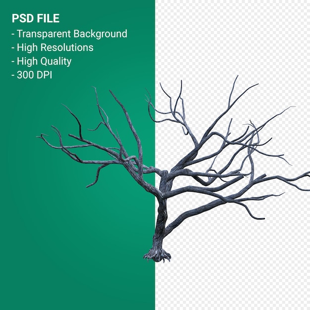 Dead Tree 3d render isolated