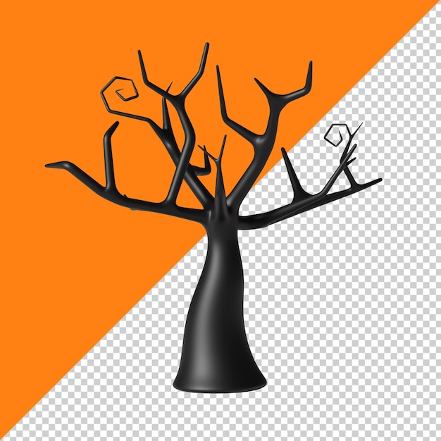 PSD rendering 3d isolato albero morto