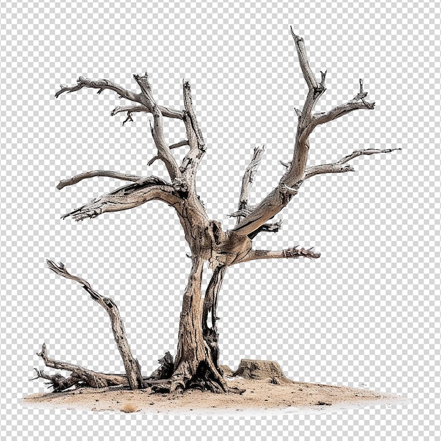 PSD dead tree isolated on transparent background