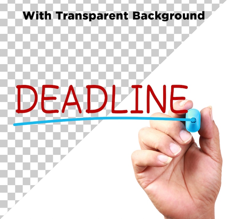 PSD deadline ahead png psd geïsoleerd op doorzichtige achtergrond