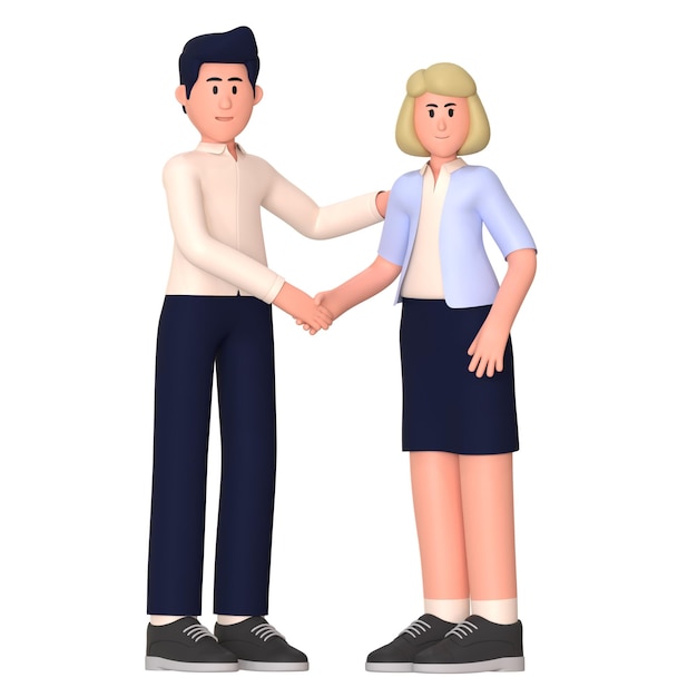 Deal overeenkomst Business Office Agency 3D