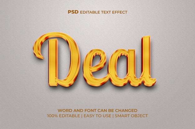 Deal verkoop 3D-teksteffect