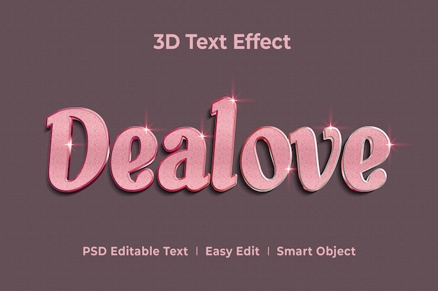 Dealove 3d-tekststijleffectmodelsjabloon premium