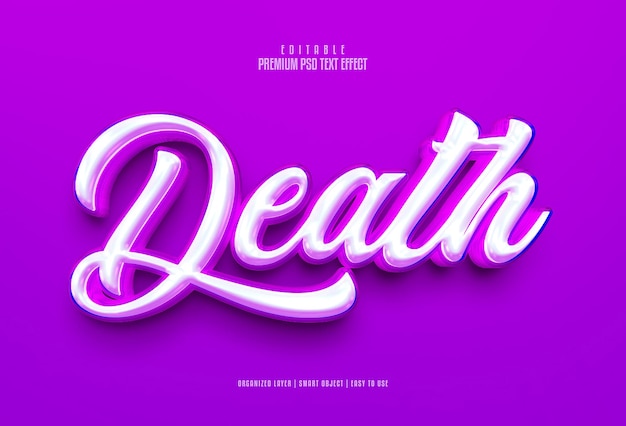 Death fully editable premium psd text effect