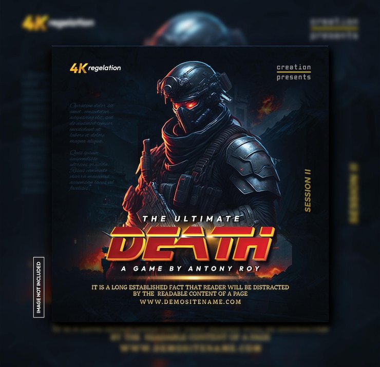PSD death gaming-poster of post op sociale media