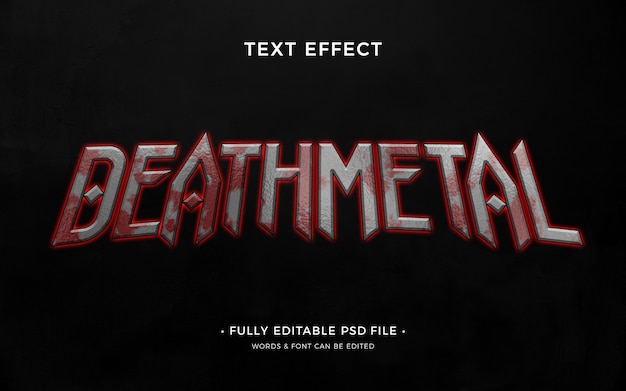 Death metal text effect template design