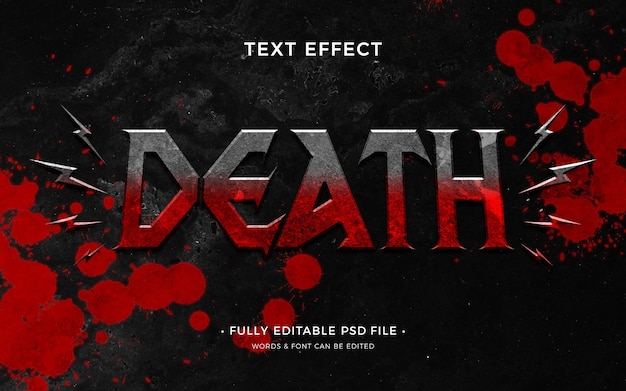 Death text effect template design