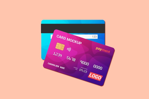 Debetkaart mockup ontwerp geïsoleerd