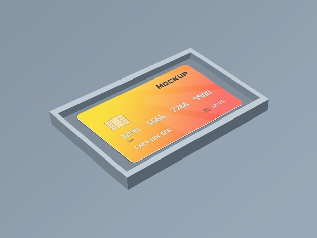 PSD debetkaart smartcard mockup-sjabloon