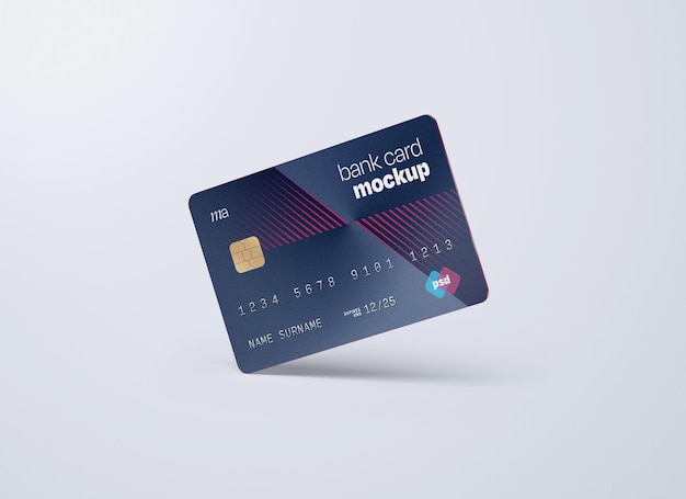PSD debit bank card mockup