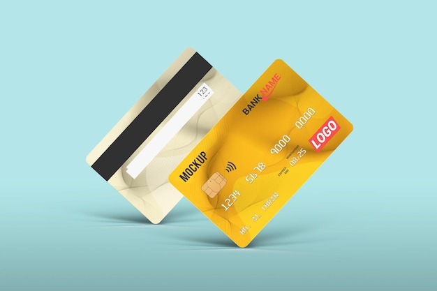 PSD debit card smart card mockup design
