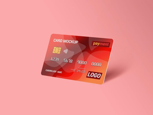 PSD debit card smart card plastic card mockup