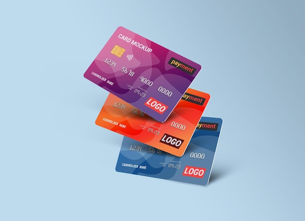 PSD debit card smart card plastic card mockup