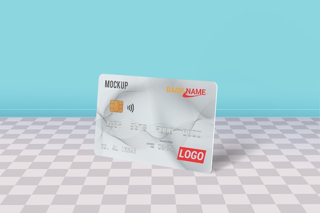 Debit card smart card plastic card mockup