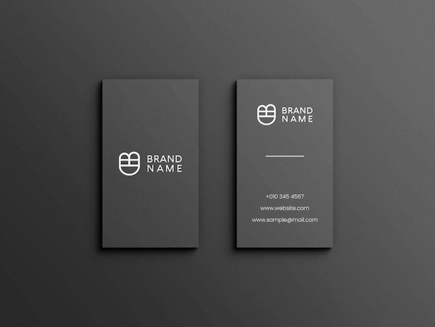 Deboss effect business card mockup