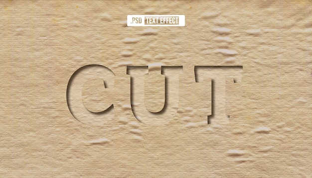 deboss text effect editable template paper text style effect
