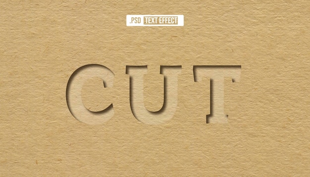 Deboss text effect editable template Paper text style effect