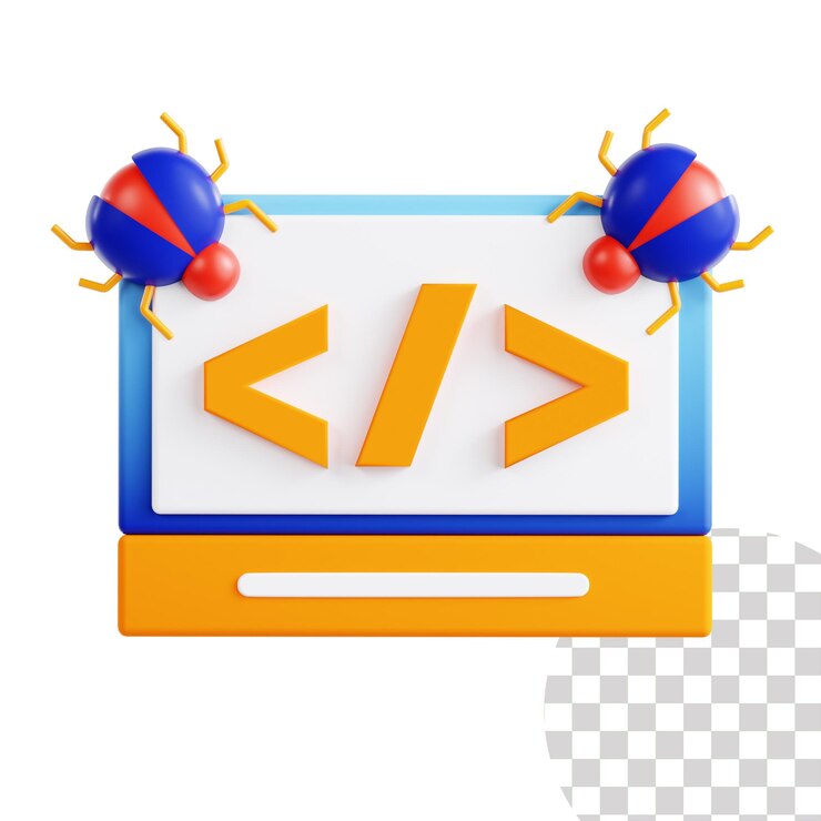 PSD debug 3d illustration