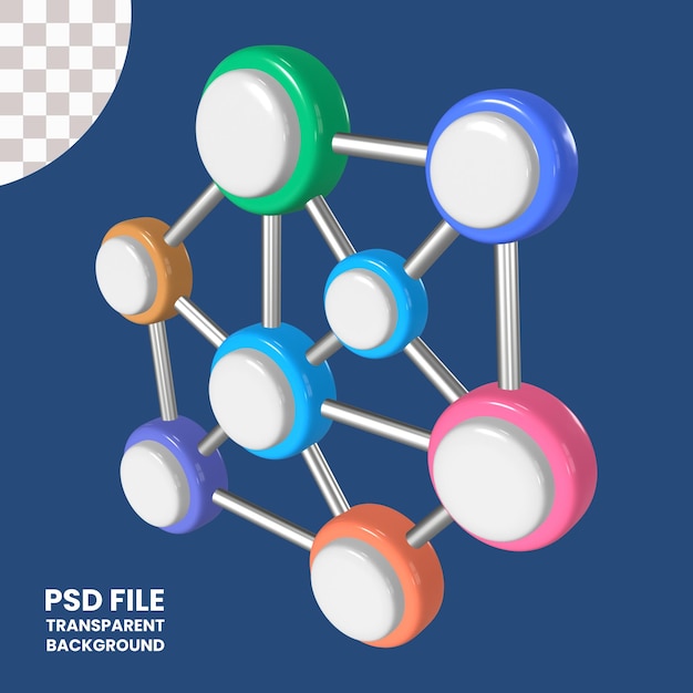 Decentralization 3D Illustration Icon