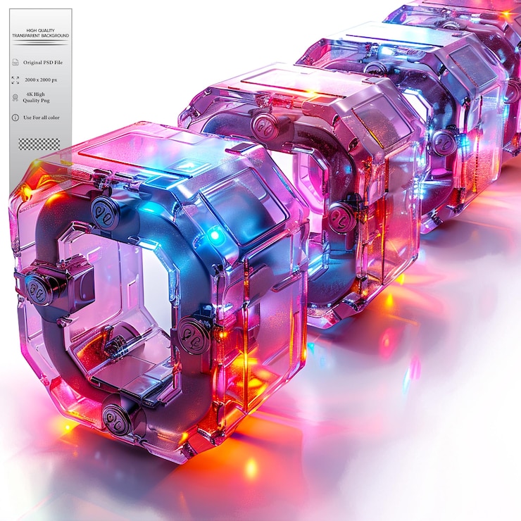 PSD a decentralized digital ledger that records transactions on transparent background