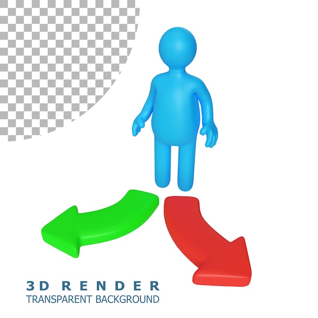 PSD decision 3d icon