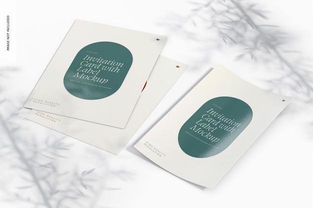 Пригласительный билет Deckle Edge с макетом набора этикеток