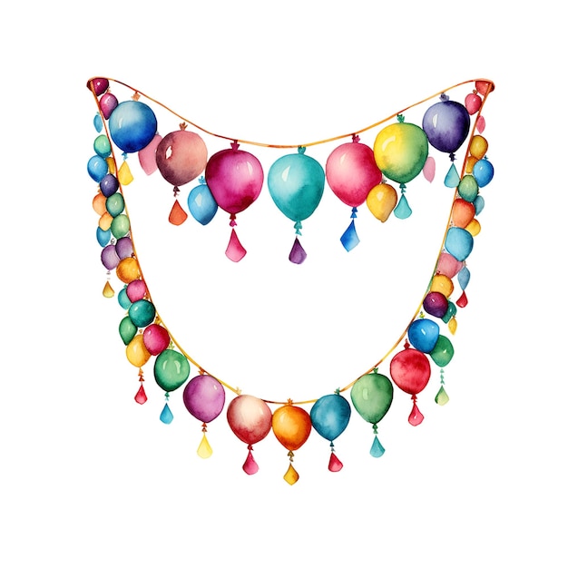 Decorated ballon vector icon image