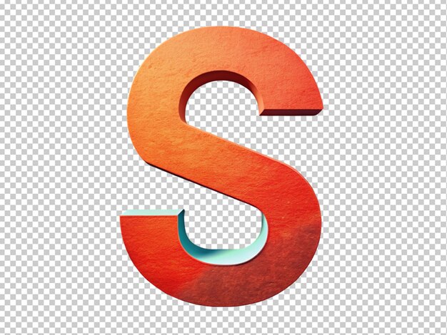 PSD decorated letter s