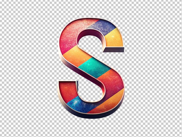 PSD decorated letter s