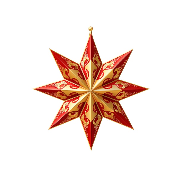 Decorated star vector image