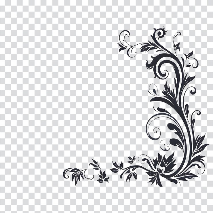 decoratief bloemenmotief bloemenmotif op de doorzichtige achtergrond