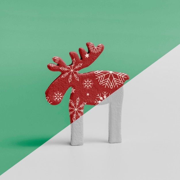 PSD decoratief kerst rendiermodel