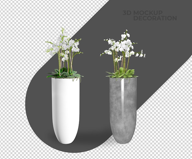 Decoraties planten in potten rendering